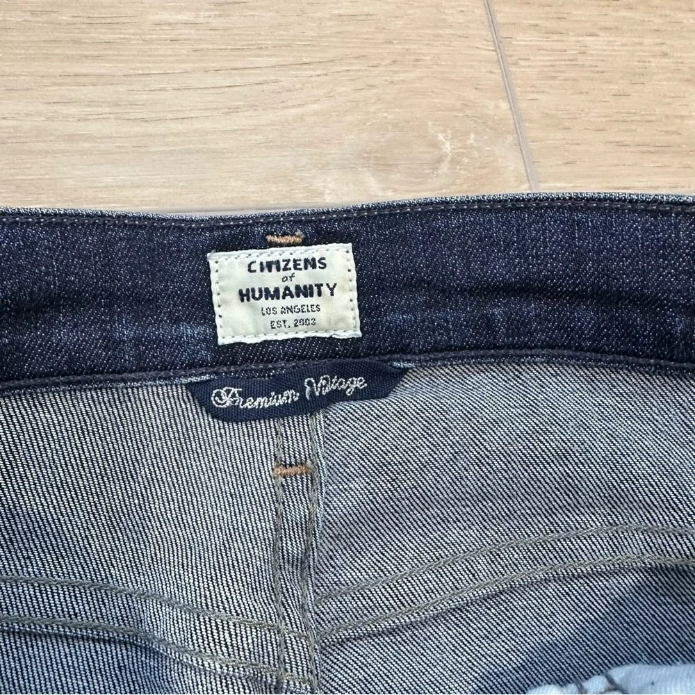 Citizens of Humanity vintage rocket crop high rise skinny jeans blue size 25